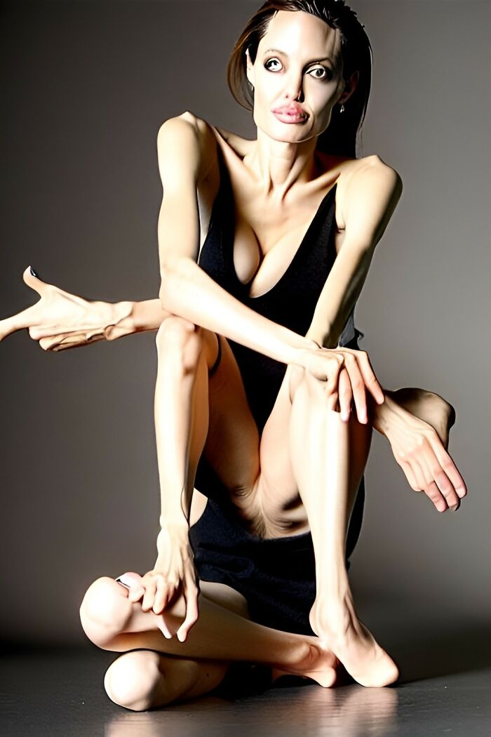 Angelina Jolie, No Filter. It's Amazing How Many People Don't Realize That Most Celebrities Are Multi-Limbed Extraterrestrials Wearing Filters To Blend In