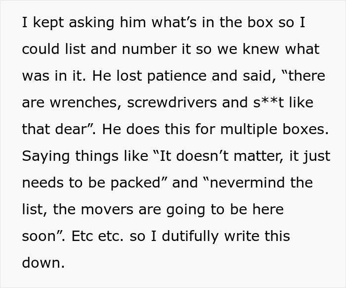 "That&rsquo;s What He Gets For Not Cooperating": Wife Gets Revenge On Husband On Moving Day