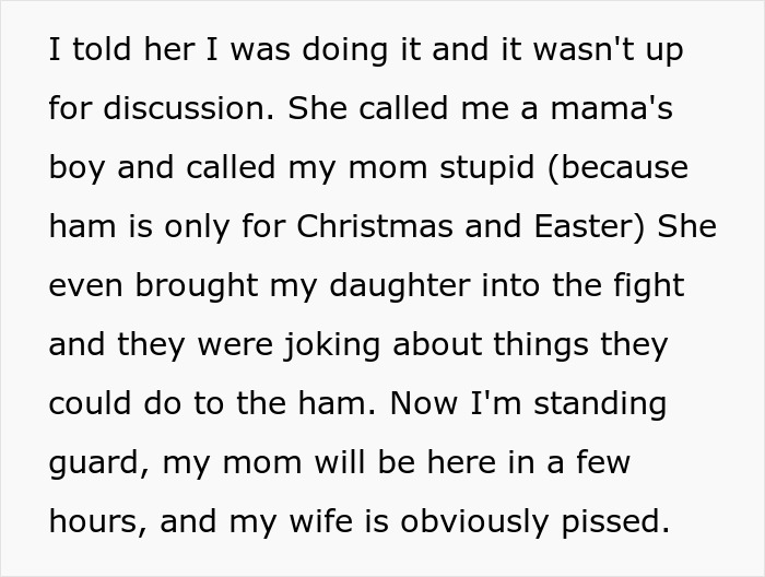 Man Breaks Wife&rsquo;s Kitchen Rules To Include Mom&rsquo;s Favorite Meal In Celebration, Family Drama Ensues