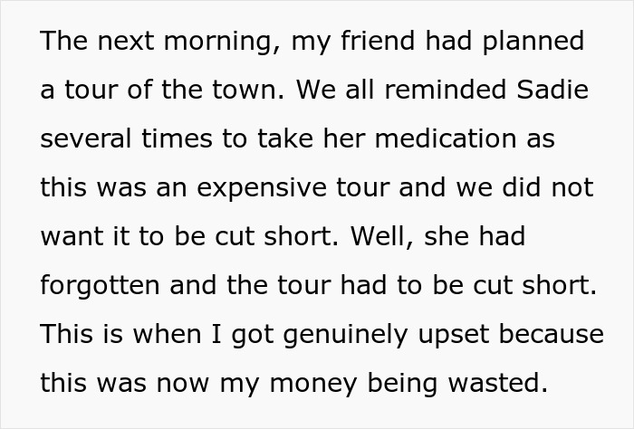 Woman Ruins A Trip After Conveniently "Forgetting" To Take Her Meds, Friend Loses It