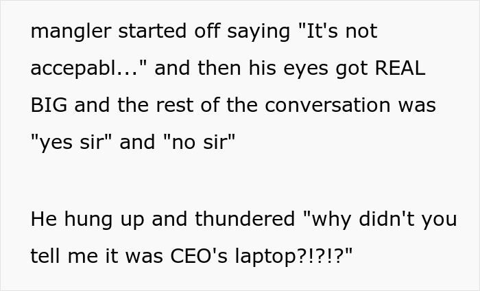 Manager Demands To Speak With The Owner Of The Laptop IT Guy Is Working On, The CEO Answers