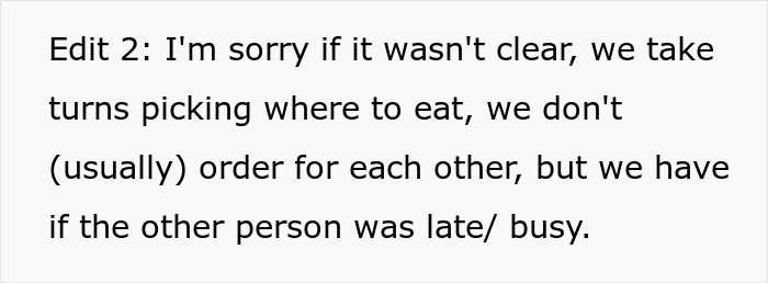 “AITA For Telling My Boyfriend To Order 'Whatever He Wants', Then Getting Upset With His Choice?” “AITA For Telling My Boyfriend To Order 'Whatever He Wants', Then Getting Upset With His Choice?”