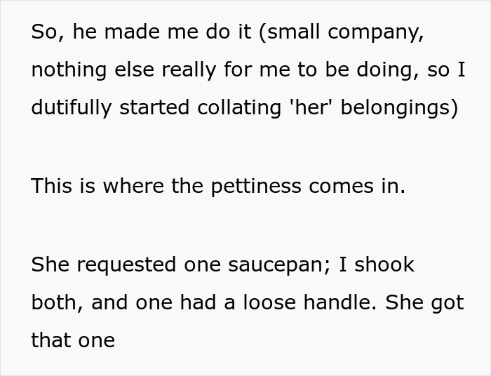 Petty Ex-Wife Wants Half Of Everything, Is Furious When She Gets Exactly That And Not A Bit More Petty Ex-Wife Wants Half Of Everything, Is Furious When She Gets Exactly That And Not A Bit More