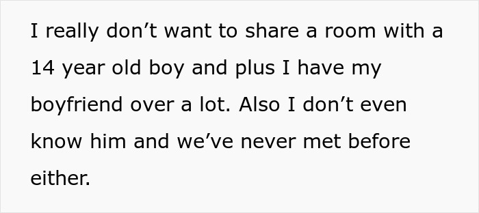 Daughter Refuses To Share Her Bedroom With Mom&rsquo;s 14 Y.O. Brother, Parents Are Furious