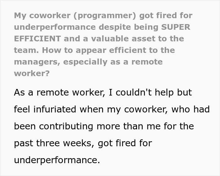 &ldquo;He Was Super Efficient And A Valuable Asset&rdquo;: Employee Is Shocked Over Coworker Getting Fired