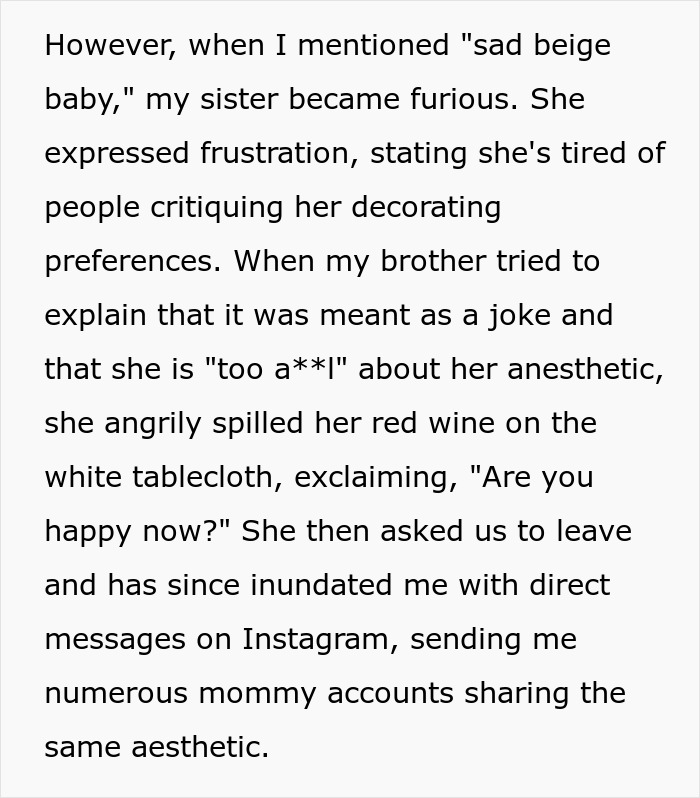Woman Doesn&rsquo;t Understand Why Her Sister Got So Heated Over Her Calling Her Kid A &ldquo;Sad Beige Baby&rdquo;