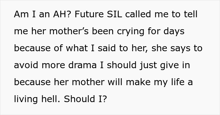 Bride-To-Be Is Forced To Tell Her Mother-In-Law Why She Can’t Come On Their Honeymoon Bride-To-Be Is Forced To Tell Her Mother-In-Law Why She Can’t Come On Their Honeymoon