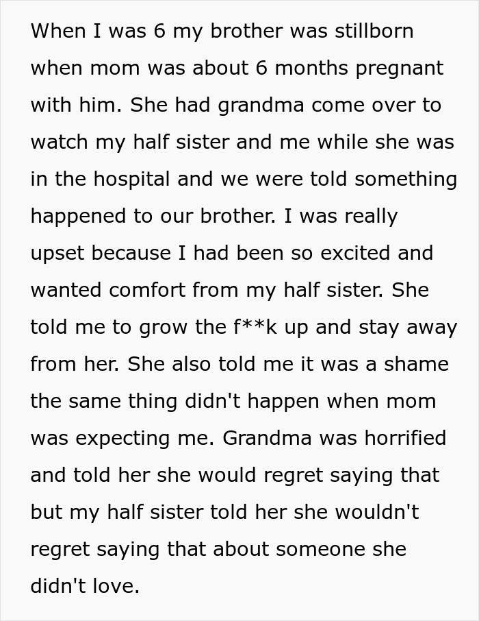 Half-Sister Who’d Rather Pretend Her Sibling Doesn’t Exist Requests She Attend Her Wedding Half-Sister Who’d Rather Pretend Her Sibling Doesn’t Exist Requests She Attend Her Wedding
