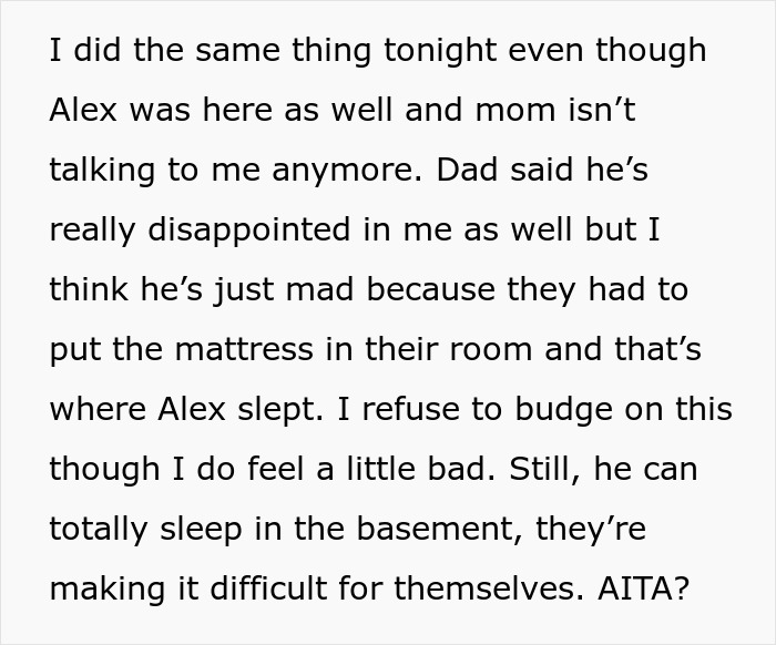 Daughter Refuses To Share Her Bedroom With Mom&rsquo;s 14 Y.O. Brother, Parents Are Furious