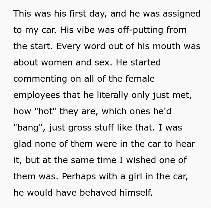 "The Whole Car Went Silent": Trainee Creeps People Out With His Comments, Gets Himself Fired "The Whole Car Went Silent": Trainee Creeps People Out With His Comments, Gets Himself Fired