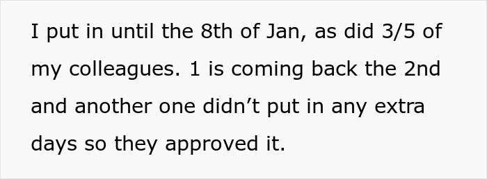 “She Lost It”: Person Refuses To Give Up Their Days Off Just Because They Don’t Have Kids “She Lost It”: Person Refuses To Give Up Their Days Off Just Because They Don’t Have Kids
