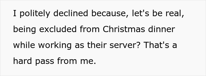"You Are The Help": Woman Shares In-Laws Planned For Her To Serve Them During Christmas Dinner "You Are The Help": Woman Shares In-Laws Planned For Her To Serve Them During Christmas Dinner