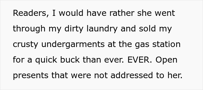 Woman Left Speechless: &ldquo;MIL Opened All My Family's Christmas Presents While I Was At Work&rdquo;