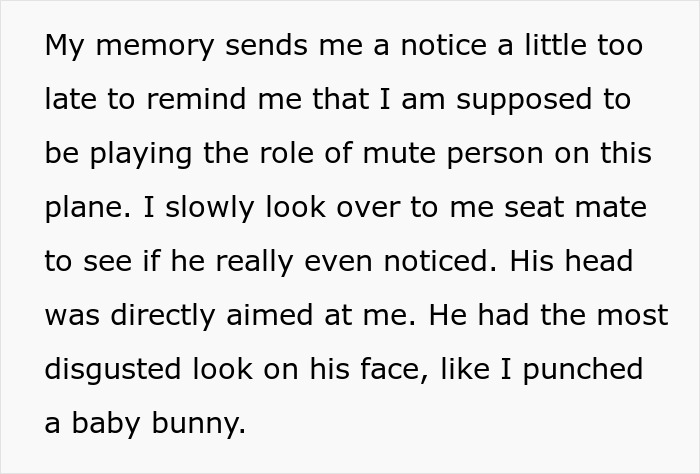 Plane Passenger 'Turns&rsquo; Mute For The Flight When His Seatmate Misinterprets Why He Can&rsquo;t Speak