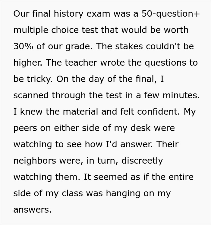 "With 5 Minutes Left, I Grabbed A New Test": Student Gets Revenge On Cheating Classmates