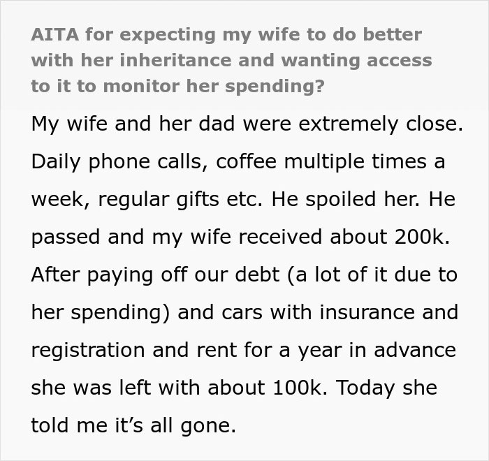 Man Asks For Access To Monitor Wife’s Inheritance, Is Denied, Get Left With Nothing In Months Man Asks For Access To Monitor Wife’s Inheritance, Is Denied, Get Left With Nothing In Months