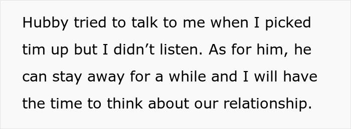 Text from a mom reflecting on kicking out her husband and son before Christmas, questioning if it was an overreaction.