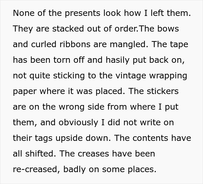 Woman Left Speechless: &ldquo;MIL Opened All My Family's Christmas Presents While I Was At Work&rdquo;