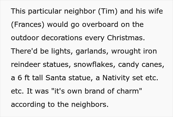 Karen Demands Grieving Neighbor Put Up Christmas Decor For Her Kids, He Maliciously Complies Karen Demands Grieving Neighbor Put Up Christmas Decor For Her Kids, He Maliciously Complies