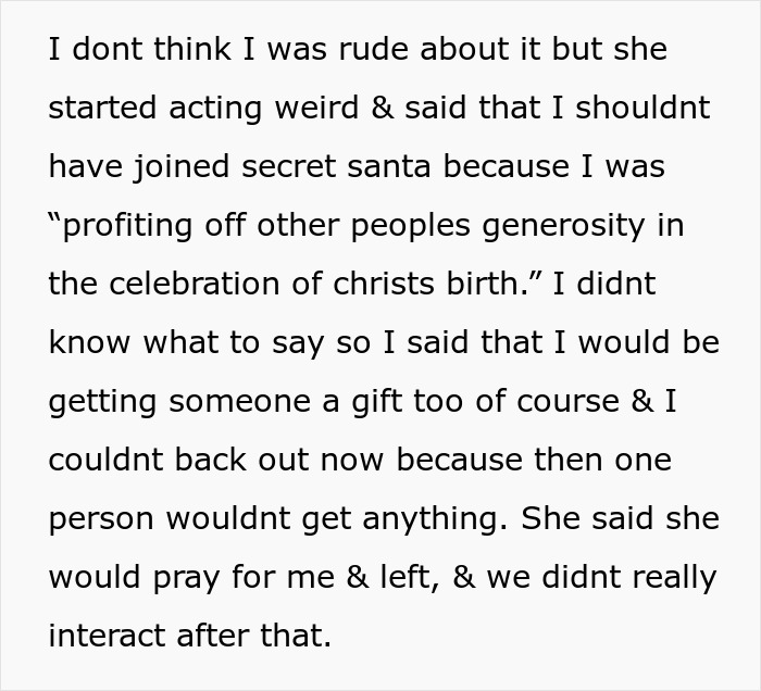 Man&rsquo;s Uncomfortable Gift Exchange With Devout Christian Ends In Worker Getting Fired