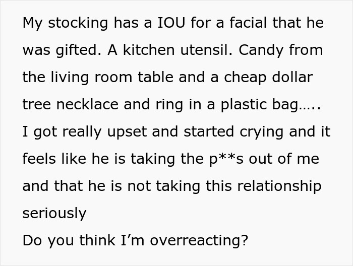 &ldquo;Kick Him To The Curb&rdquo;: The Internet Reacts After Man&rsquo;s Horrendous Christmas Gift Makes GF Cry