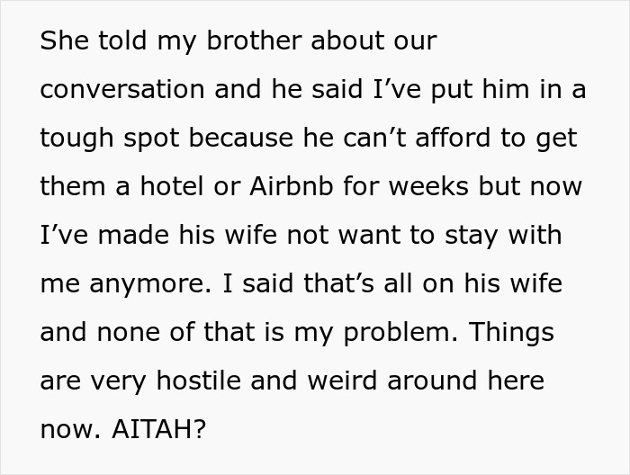 Woman Accommodates Brother&rsquo;s Family At Her Place For A Month, His Wife Won&rsquo;t Stop Complaining