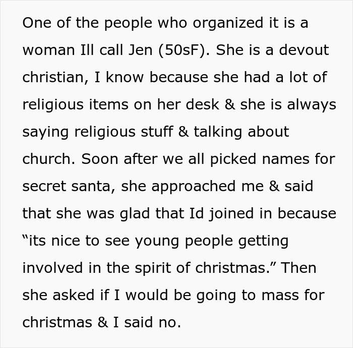 Man&rsquo;s Uncomfortable Gift Exchange With Devout Christian Ends In Worker Getting Fired