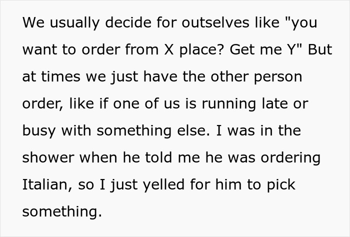 “AITA For Telling My Boyfriend To Order 'Whatever He Wants', Then Getting Upset With His Choice?” “AITA For Telling My Boyfriend To Order 'Whatever He Wants', Then Getting Upset With His Choice?”