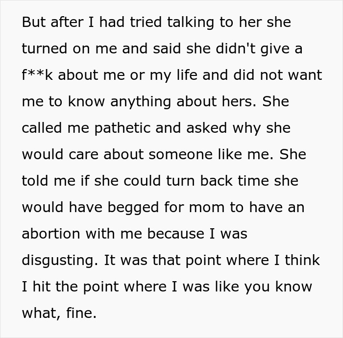 Half-Sister Who’d Rather Pretend Her Sibling Doesn’t Exist Requests She Attend Her Wedding Half-Sister Who’d Rather Pretend Her Sibling Doesn’t Exist Requests She Attend Her Wedding