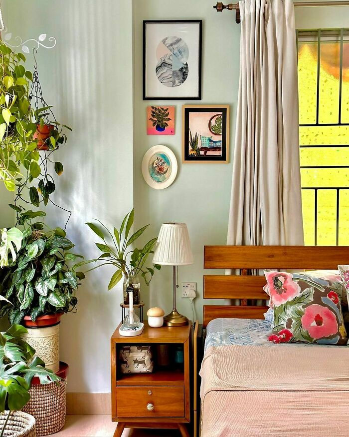 My All Time Favorite Touch For Bedroom Is Moon Accents! Be It A Hanging Metal Art, Fabric Piece Or A Wall Painting Done By Me, They Attract Me Like Magnets