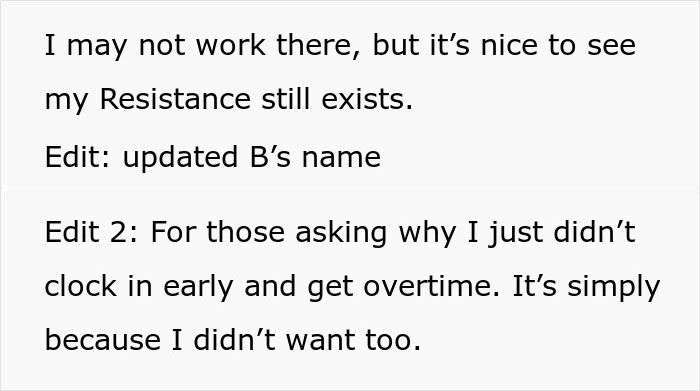 Woman’s Malicious Compliance Against Boss Works So Well, Others Can’t Help But Join In Woman’s Malicious Compliance Against Boss Works So Well, Others Can’t Help But Join In