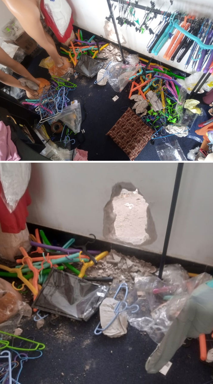 Thieves Made A Hole And Stole My Whole Business (It's A New Business). The Worst Way To Have A Christmas