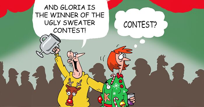20 Festive Cartoons That I Made For The Christmas Season