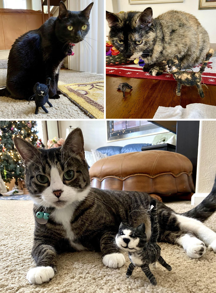 I Made Christmas Ornaments Of My 3 Cats