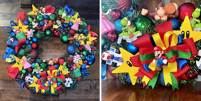 Another Christmas Wreath I Recently Made. Super Mario Bros This Time
