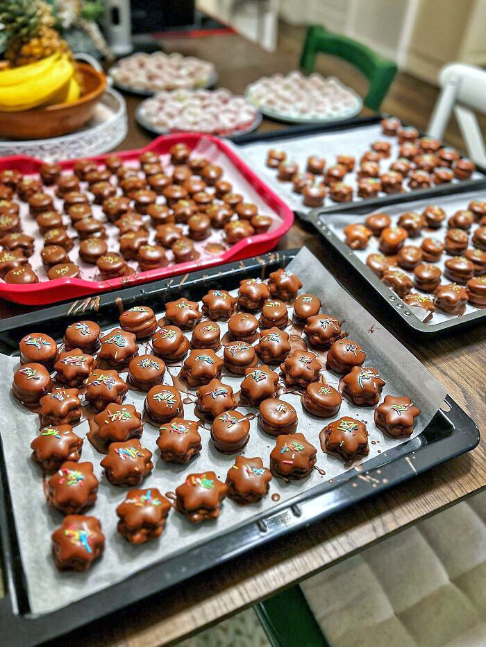 It's That Time Of The Year Again. Baked Some Christmas Cookies With My Wife 