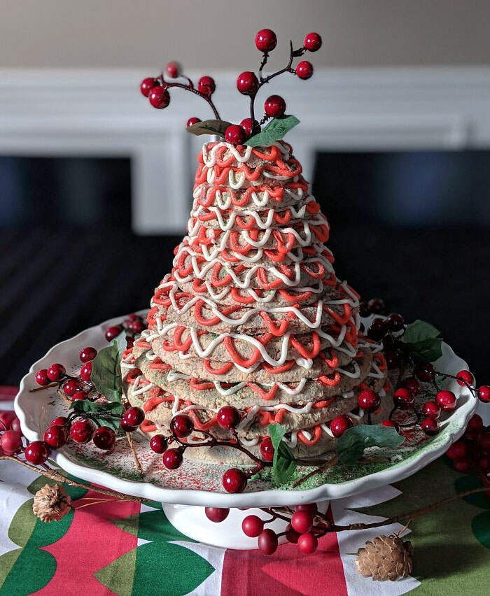 For Christmas, I Attempted A Kransekake. It Wasn't As High As I Wanted It To Be, But It Was Crazy Delicious