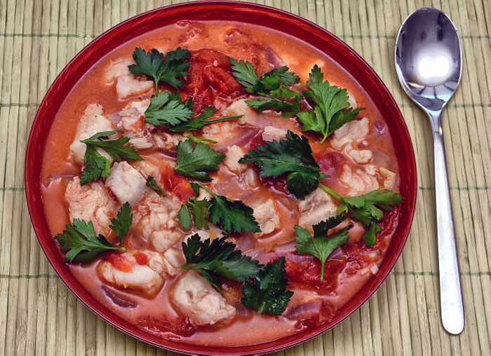 Tasty Fish Soup (Inspired By Hungarian Fisherman's Stew). This Bright Red Folk Soup Brings Warmth To Hungarians During The Wintertime