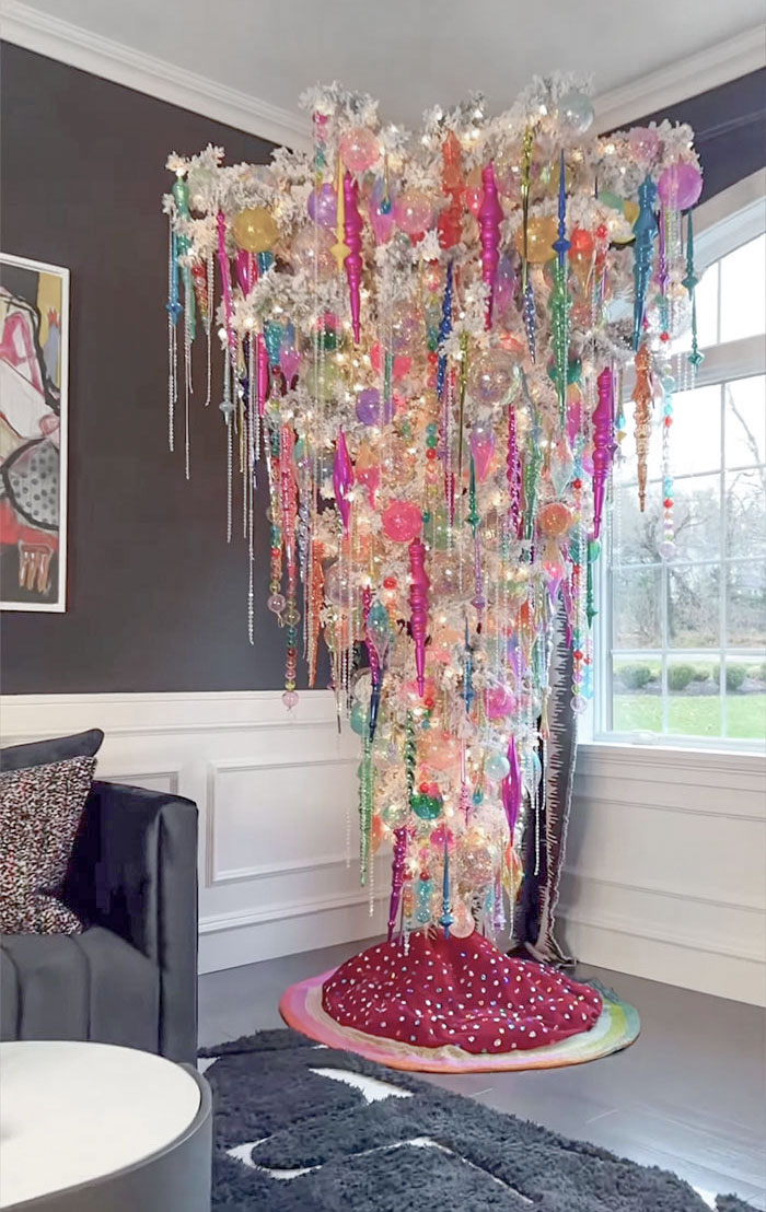 My Upside-Down, Rainbow Glass, Crystal-Dripping Tree. My Favorite Tree I Have Ever Done Actually. Love How Nontraditional And Unique She Looks