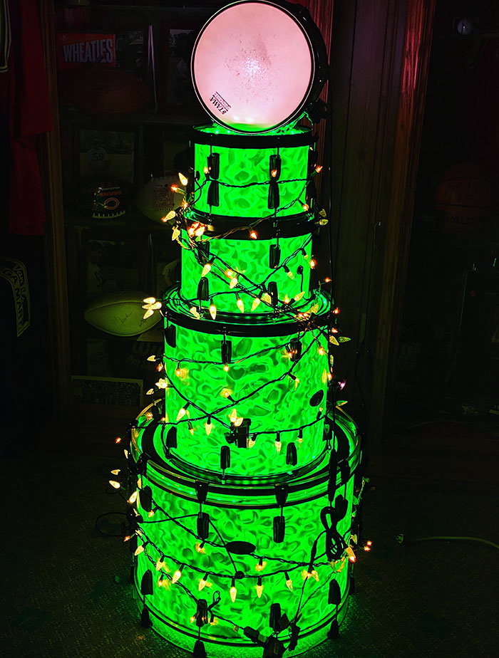 I Used My Drums For This Year's Christmas Tree