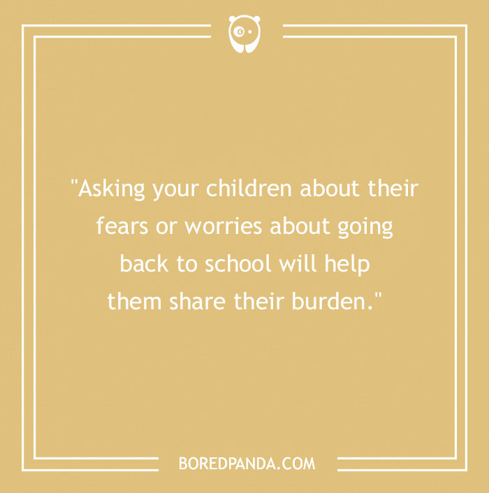 Quote image with advice on discussing children's fears about returning to school. Chuck Norris quotes. - 4
