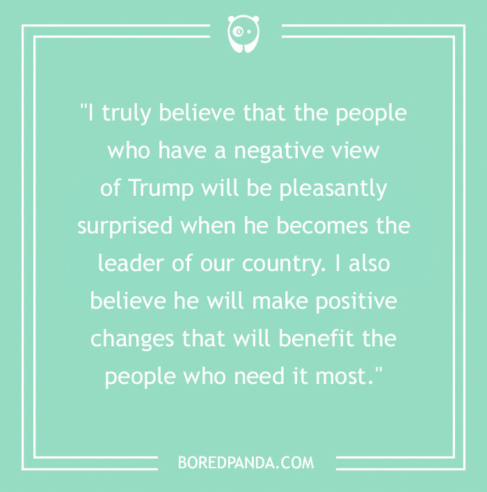 Quote image with green background discussing positive views on leadership and change. - 35