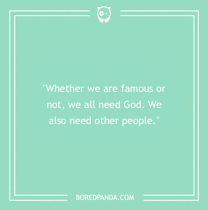 Quote on a green background about the need for God and others, related to Chuck Norris quotes. - 15