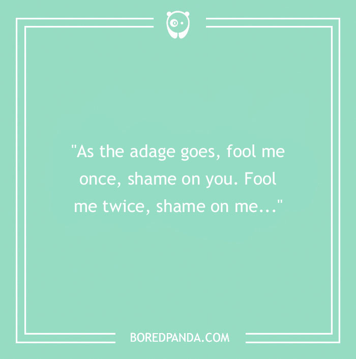 Quote on a green background about fooling twice, from a series on Chuck Norris quotes. - 3