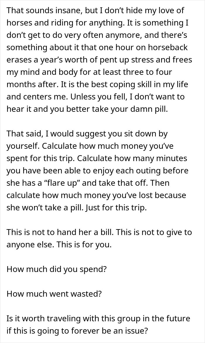 Woman Ruins A Trip After Conveniently "Forgetting" To Take Her Meds, Friend Loses It