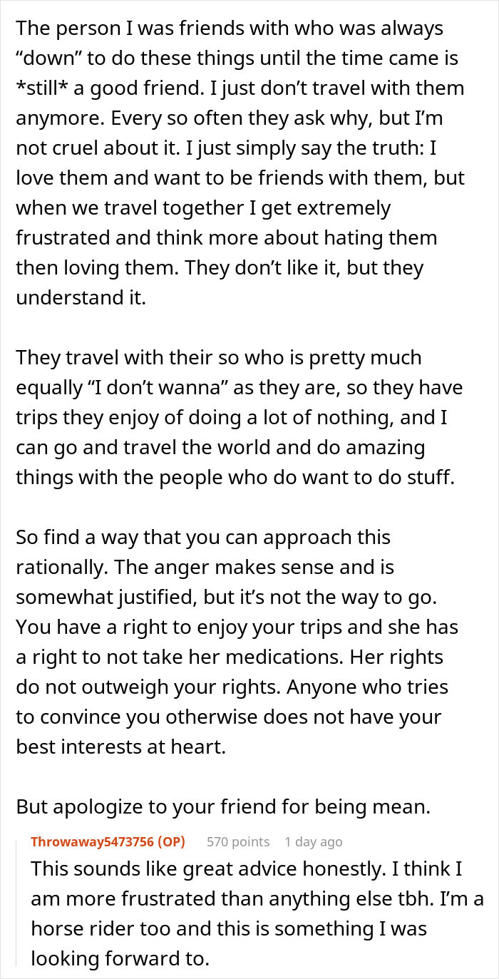 Woman Ruins A Trip After Conveniently "Forgetting" To Take Her Meds, Friend Loses It