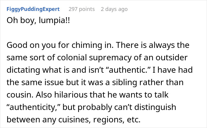 Cousin Keeps Criticizing Man&rsquo;s Wife&rsquo;s Asian Food For Not Being 'Authentic' Enough, Gets Humbled
