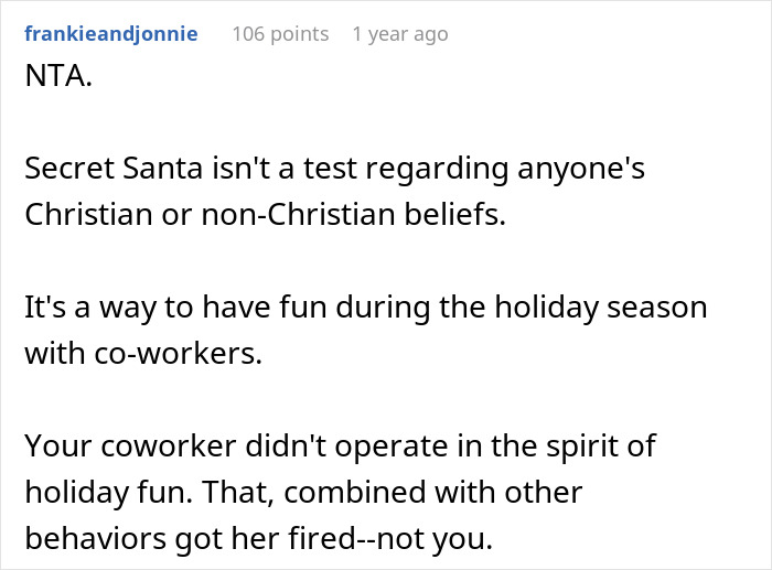 Man&rsquo;s Uncomfortable Gift Exchange With Devout Christian Ends In Worker Getting Fired