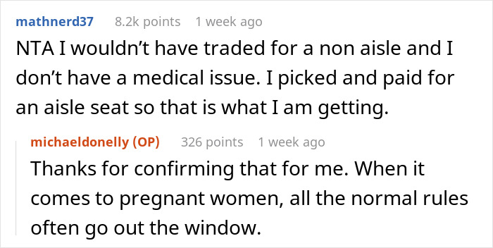 Flight Attendants Refuse To Mediate When Pregnant Woman Demands To Swap Seats, Man Says He Needs It Flight Attendants Refuse To Mediate When Pregnant Woman Demands To Swap Seats, Man Says He Needs It
