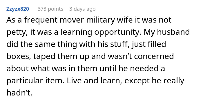 "That&rsquo;s What He Gets For Not Cooperating": Wife Gets Revenge On Husband On Moving Day